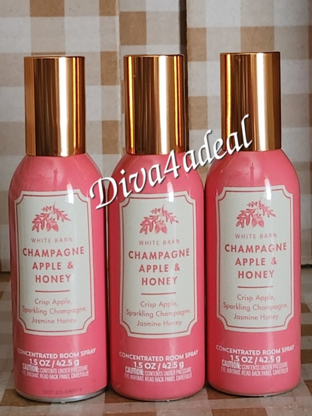 3X Bath & Body Works CHAMPAGNE APPLE & HONEY Concentrated Room Sprays